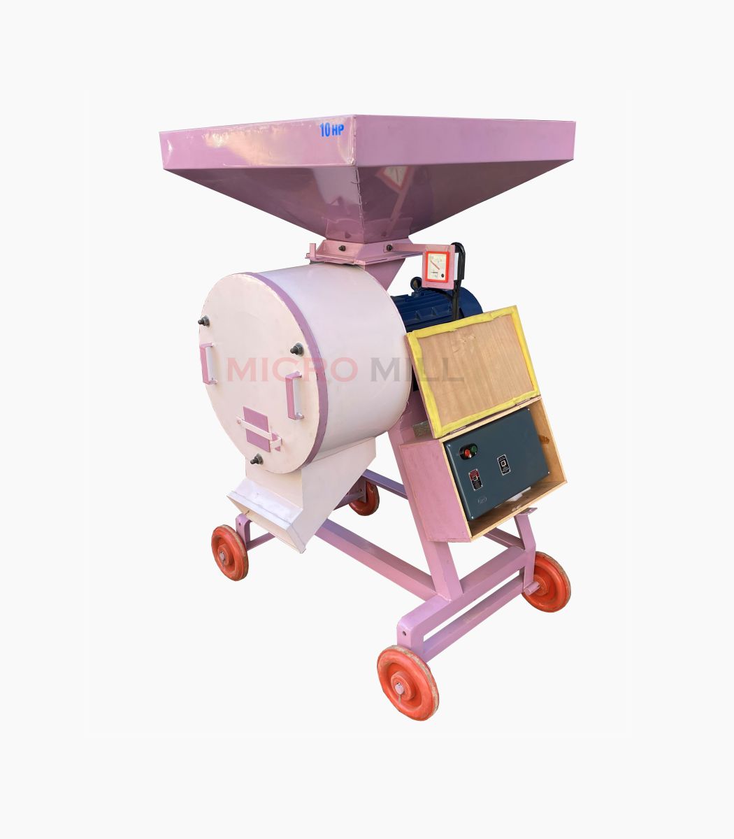 Poultry Feed Machine 10 HP Commercial Animal Feed Grinder Machine Cattle Feed Machine Bharda