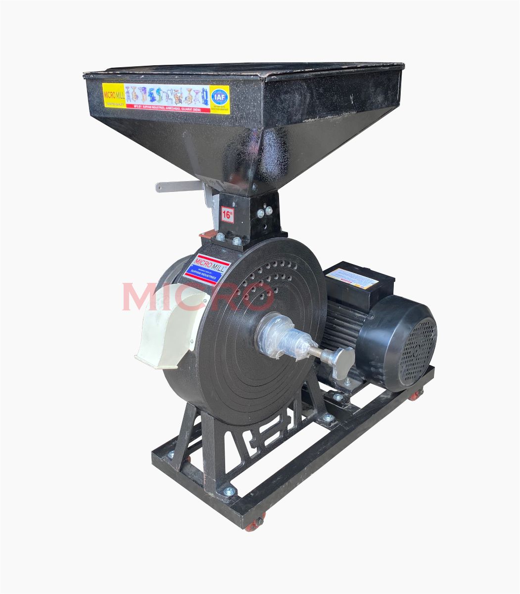 16 Inch Diamond Emery Stone Atta Chakki Best Commercial Flour Mill 7.5HP Flour Mill Machine 60 to 65 Kg Capacity