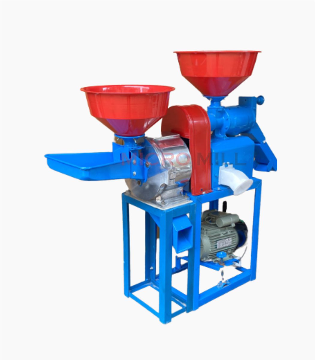 Combine Rice Mill 3 HP Mini Combine Paddy To Rice and Atta Chakki Machine 2in1 Rice Mill Price