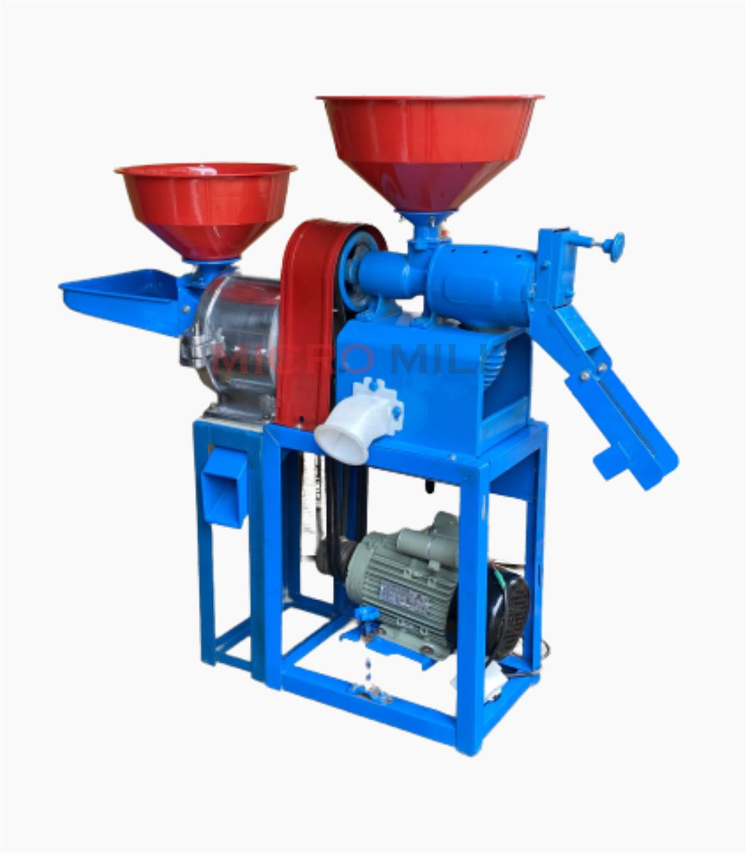 Combine Rice Mill 3 HP Mini Combine Paddy To Rice and Atta Chakki Machine 2in1 Rice Mill Price
