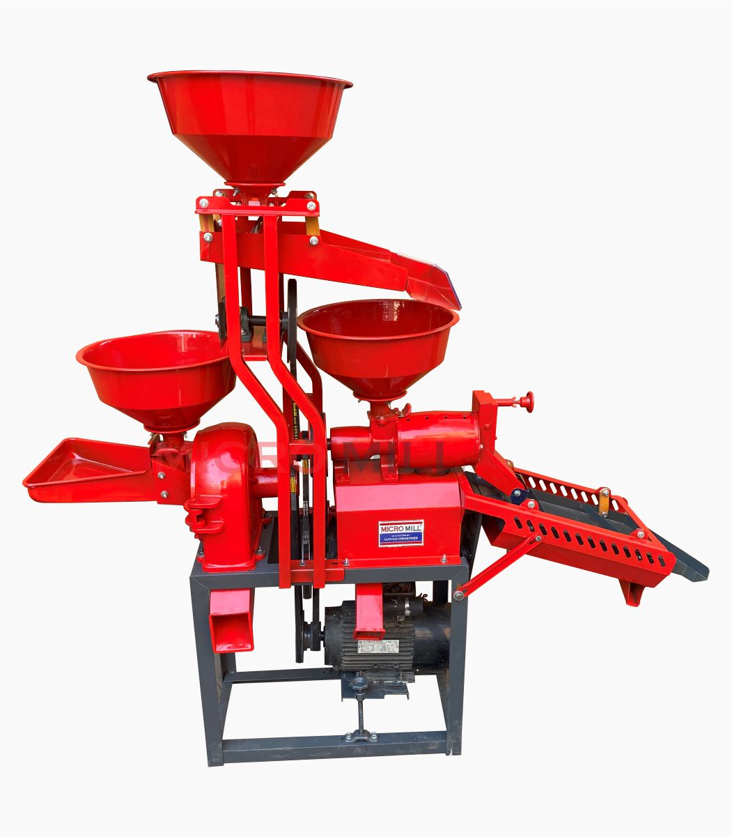 Combine Rice Mill With Destoner and Grader Machine 3 HP Mini Rice Mill Price